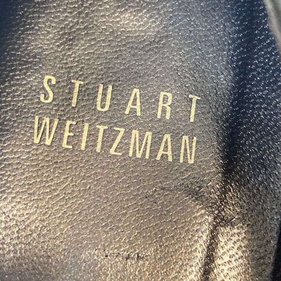 Stuart Weitzman Slip‎ On Kitten Heel Pointed Toe Womens 7.5 Dark Green Suede - Picture 10 of 10